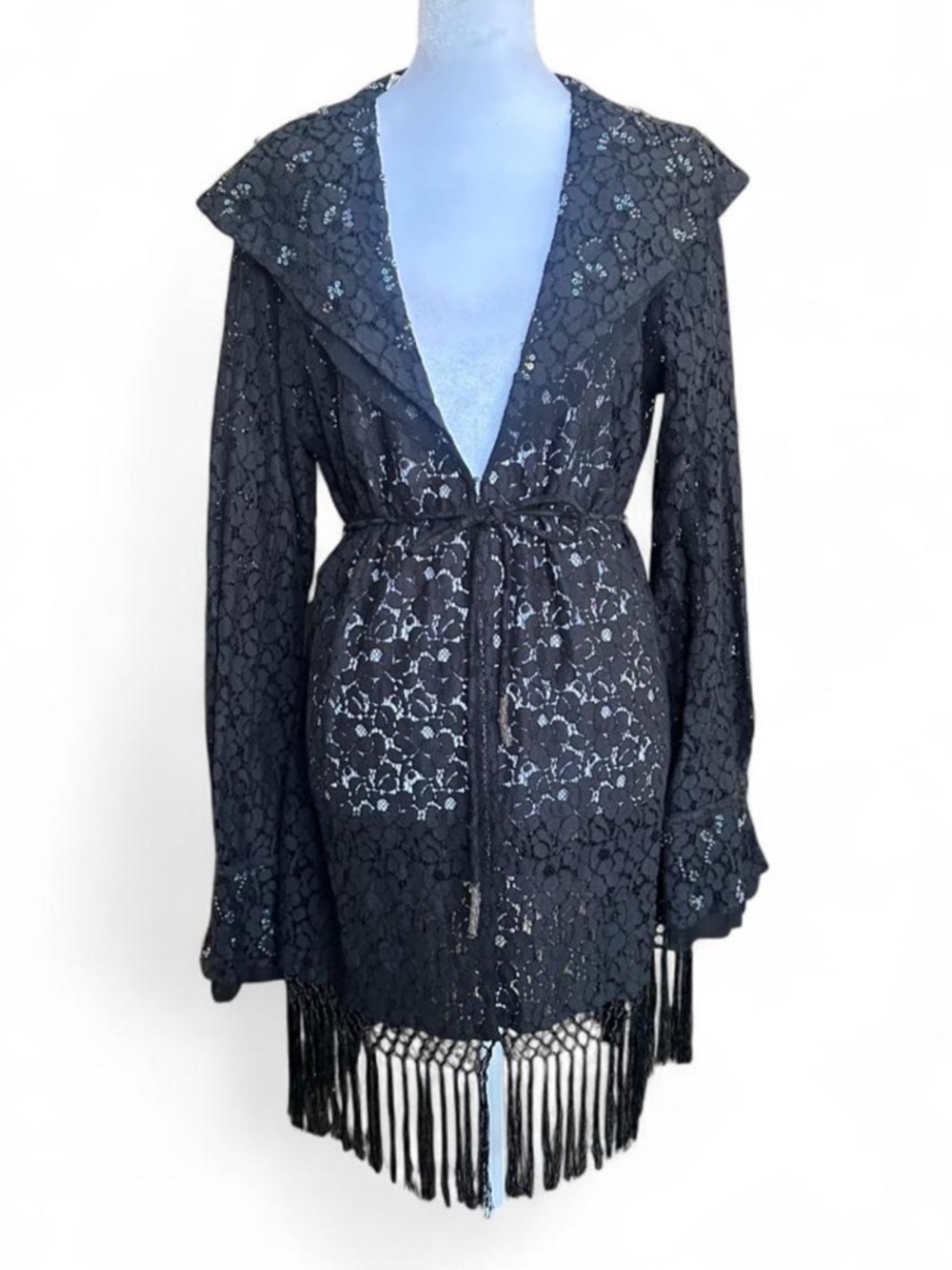 Dream Keeper lace and fringe jacket